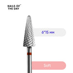 Nailsoftheday Carbide cone cutter 6*15 mm, red