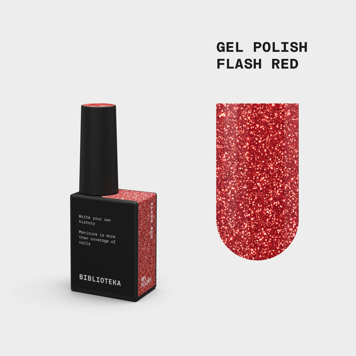 Biblioteka Gel Polish Flash красный, 10 мл