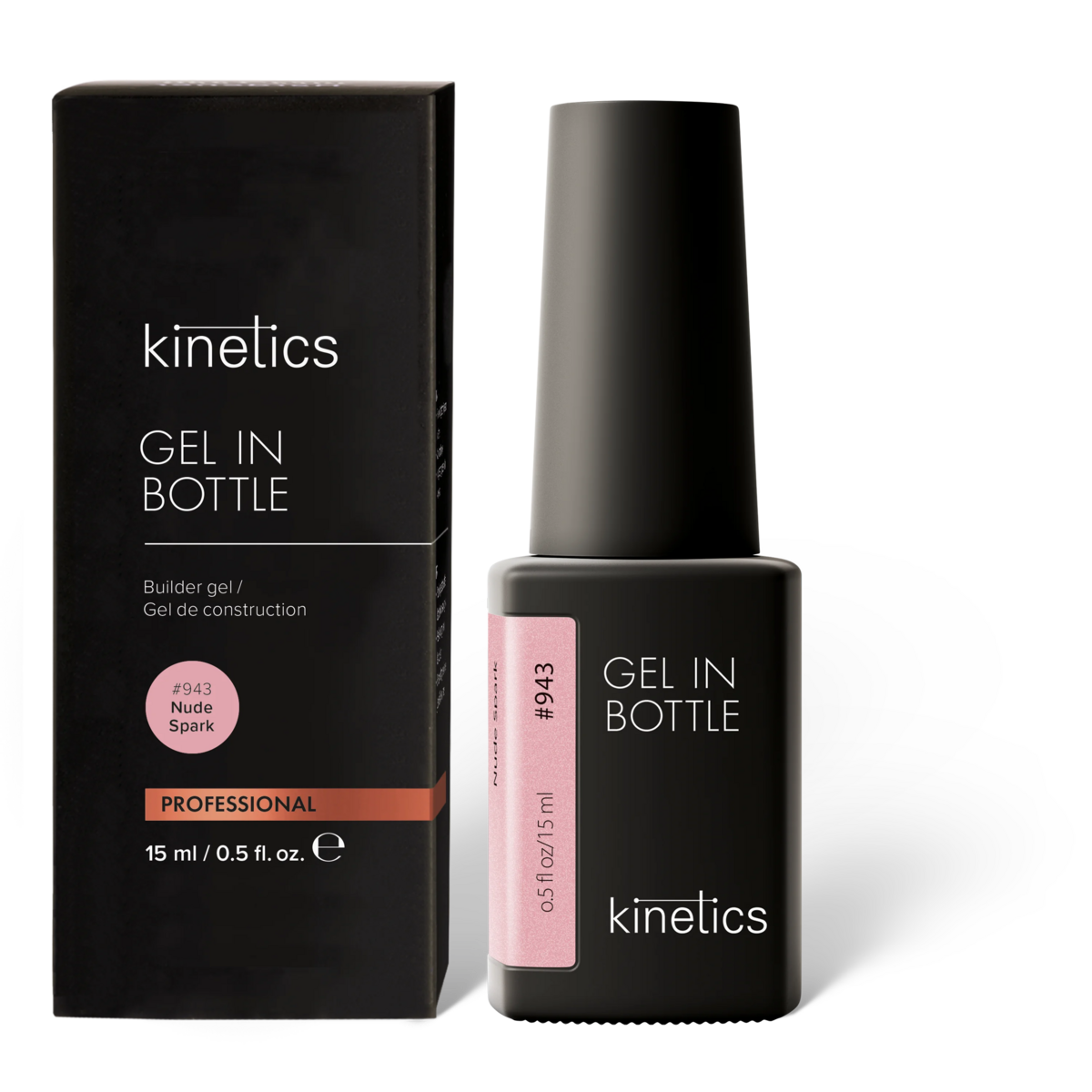 Kinetics Gel in Bottle Nude Spark #943, 15 мл