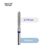 Nailsoftheday Milling cutter diamond cylinder rounded 2.1*10 mm, blue