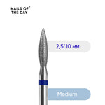 Nailsoftheday Diamond flame cutter 2.5*10 mm, blue