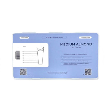 Touch Soft Gel Tips MEDIUM ALMOND (240 pcs)
