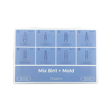 Touch Nail Tips Upper forms modeling Mix 8 in 1 + mold (288 pcs)