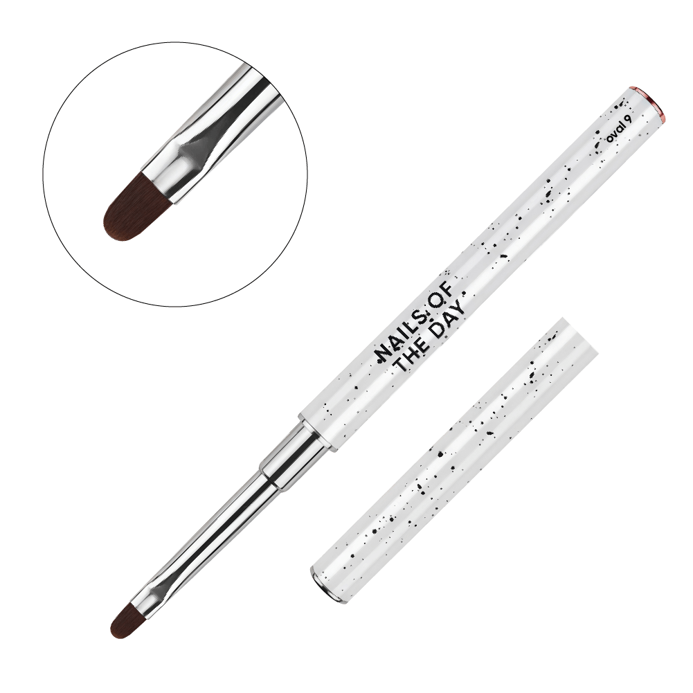 Nailsoftheday Professional Brush Oval,  9 mm