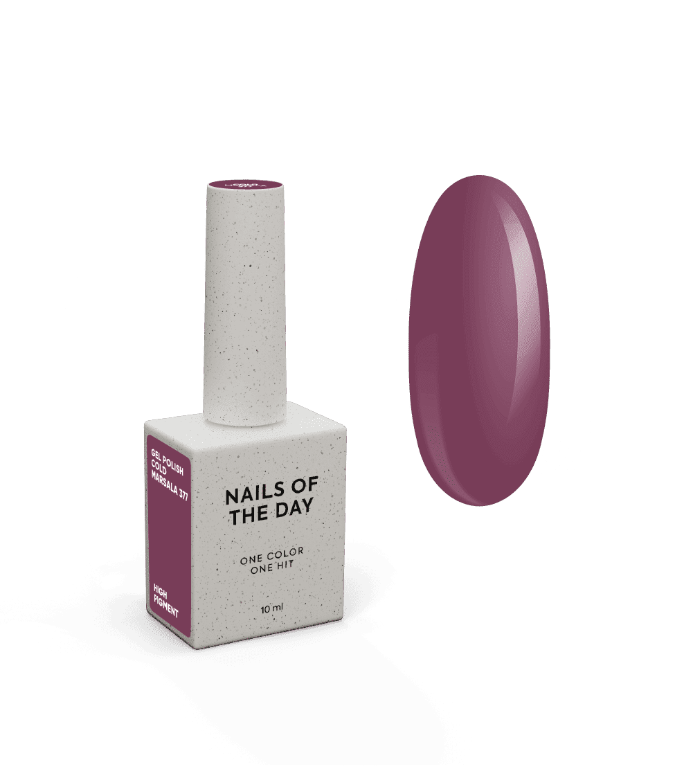Nailsoftheday Gel polish Cold Marsala 377, 10 ml