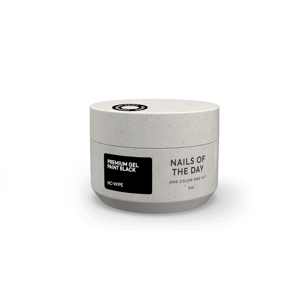 Nailsoftheday Gel Paint Black no wipe, 15 ml