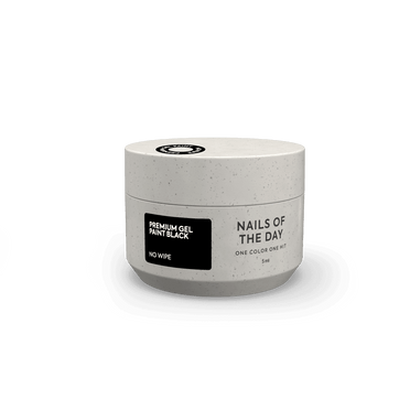 Nailsoftheday Gel Paint Black no wipe, 15 ml