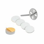 verlängerte pedikürescheibe pododisc expert l (25 mm) + set der einwegfeile 180 (5 stück)