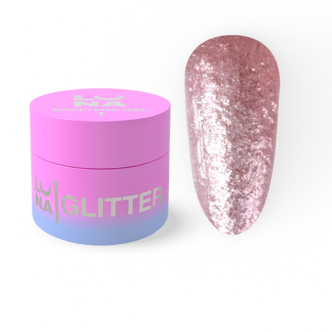 Lunamoon Блесточки для ногтей Sapphire Gel #1, 5 мл