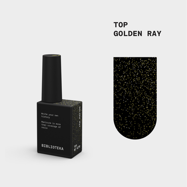 Biblioteka Golden Ray — топовое покрытие без липкого слоя с UV-фильтром, 10 мл