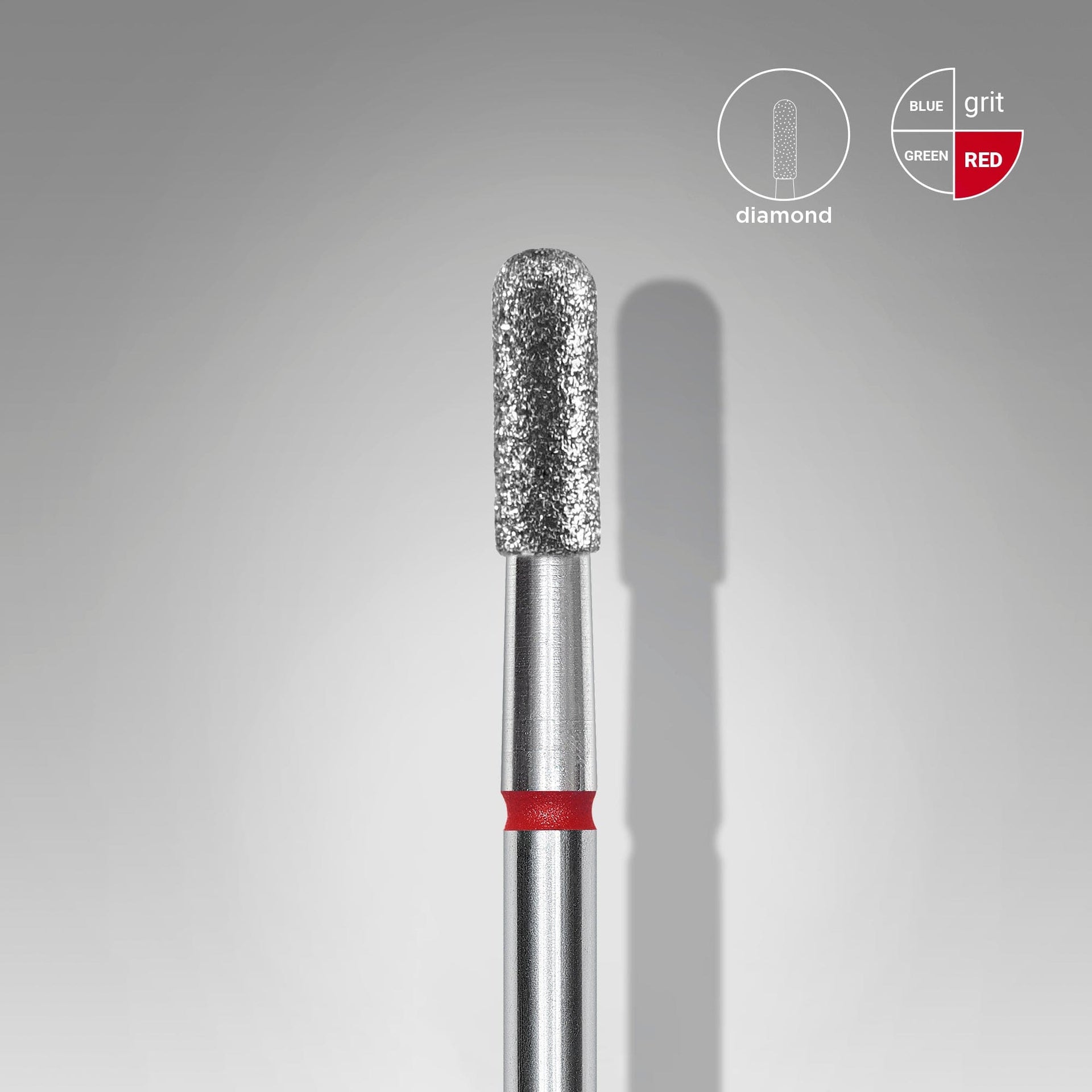 Diamantfräse Abgerundeter Zylinder Rot EXPERT Kopfdurchmesser 2,3 Mm / Arbeitsteil 6,5 Mm