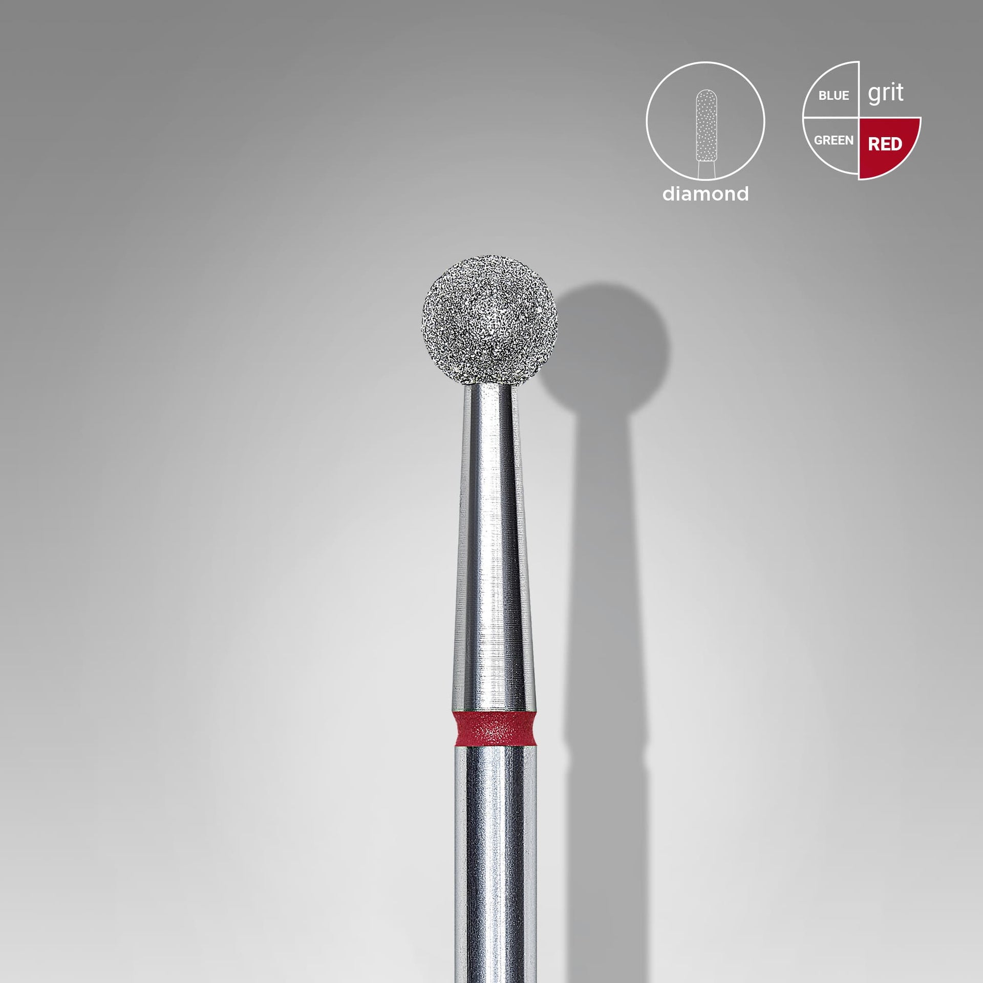 Diamantfräse "Kugel" Rot, Durchmesser 4 Mm
