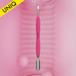 Nagelhautschieber Gummy Mit Silikongriff UNIQ 10 TYPE 6 (Breiter Abgeabgerundeteter Schieber Und Hakenreiniger)