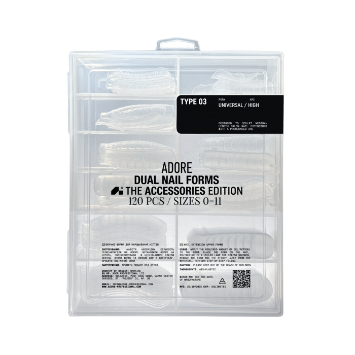 Adore Universelle Dual Forms für Nagelverlängerung – Type 03
