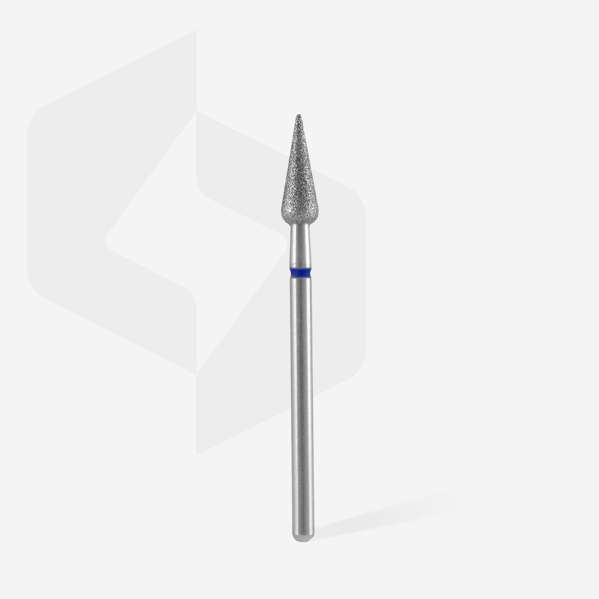 Diamantfräse "Spitzbirne" Blau, Durchmesser 4 Mm / Arbeitsteil 12 Mm