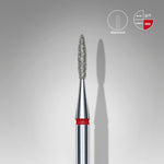 Diamantfräse "Flamme" Rot, Durchmesser 1.6 Mm / Arbeitsteil 8 Mm