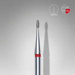 STALEKS EXPERT Rote Diamantfräser «Abgerundete Knospe», Durchmesser 1,2 mm, Arbeitsteil 3 mm