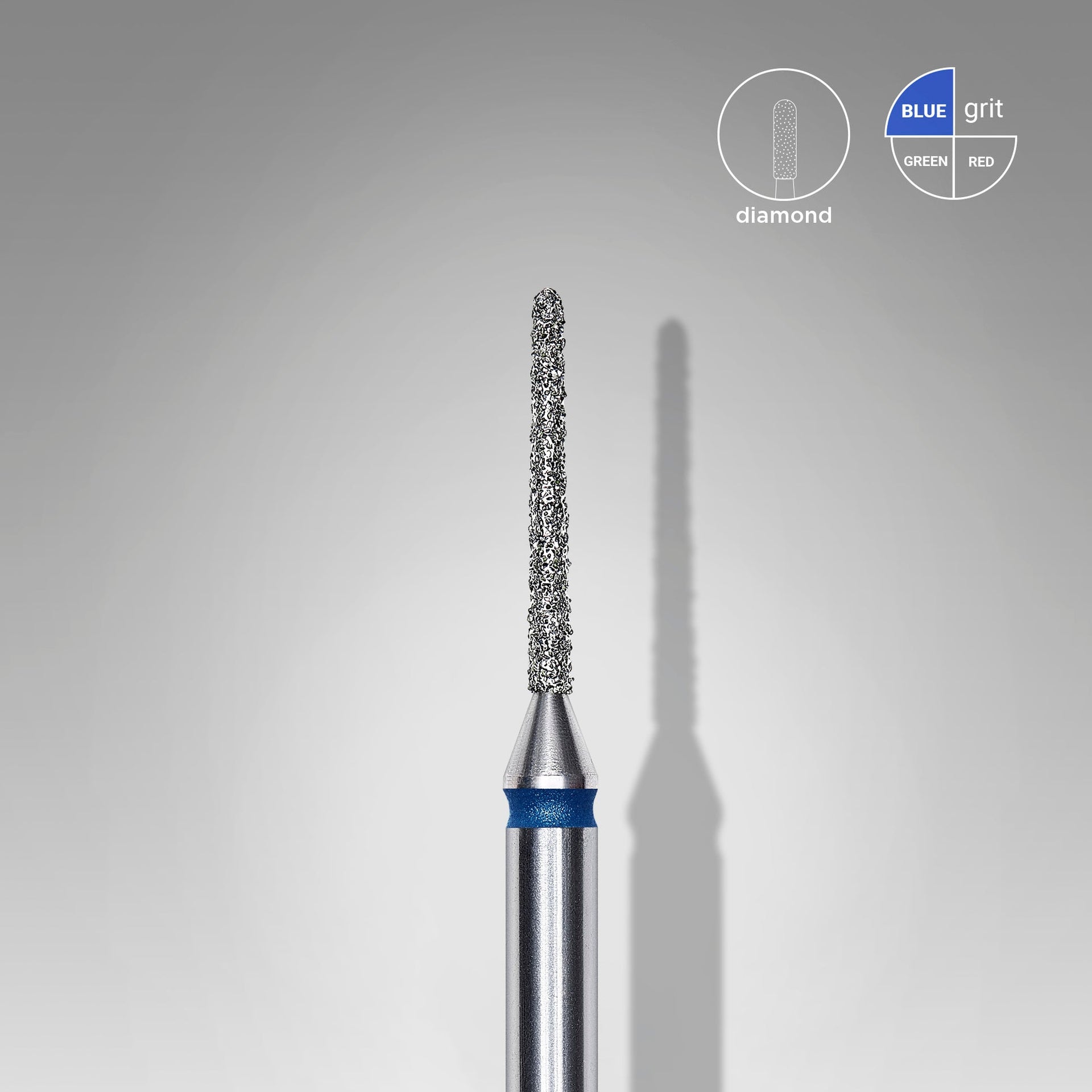 STALEKS EXPERT Blaue Diamantfräser-Nadel, Durchmesser 1 mm, Arbeitsteil 10 mm