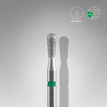 STALEKS EXPERT Diamantfräser "Streichholz" grün, Durchmesser 2,3 mm, Arbeitsteil 5 mm