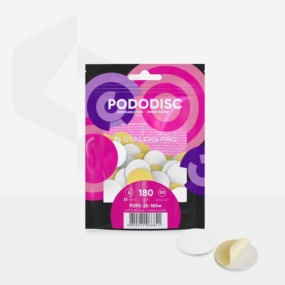 Weiße Einwegfeilen Für Pedikürescheibe Soft PODODISC STALEKS PRO L (50 Stück)