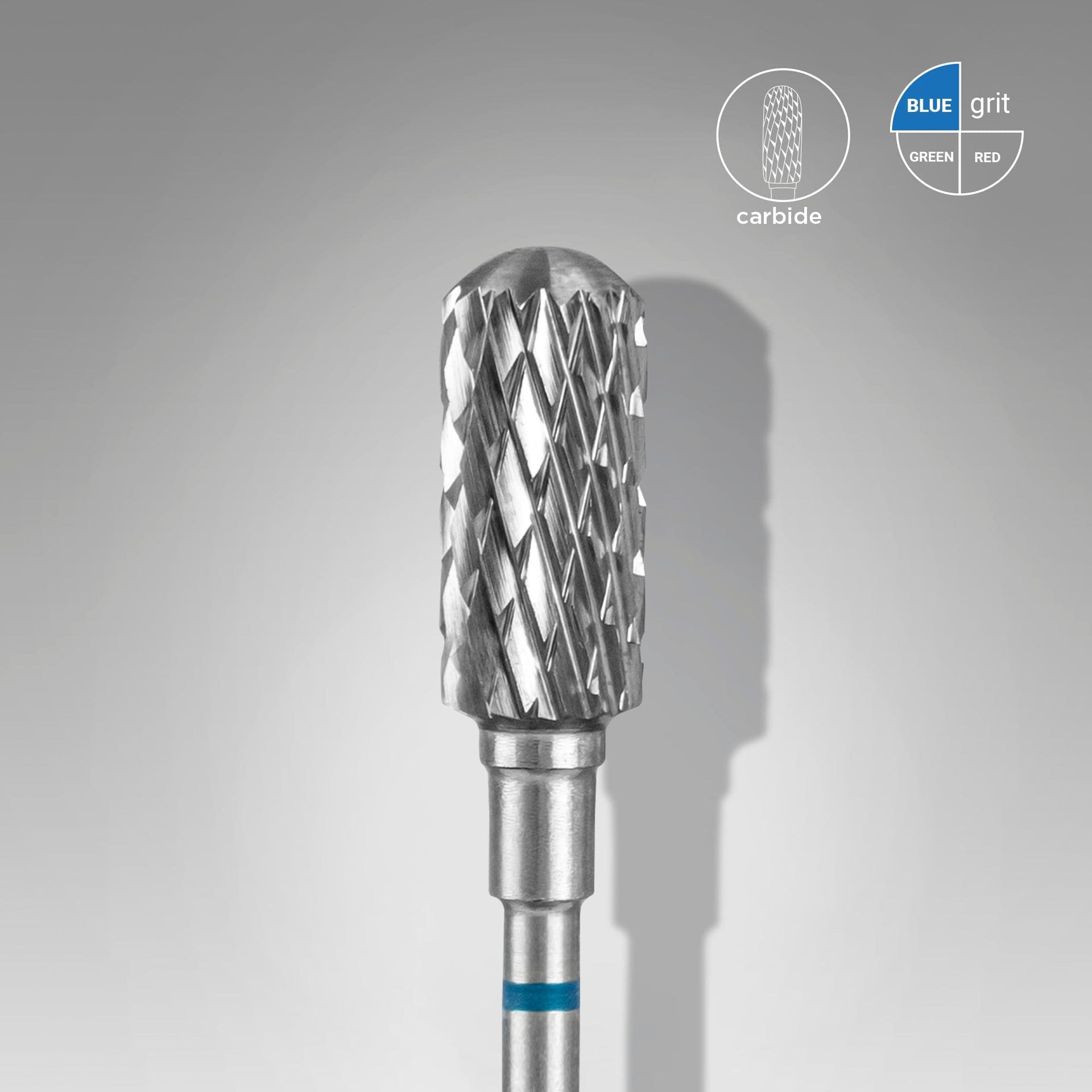 Hartmetallfräse "Abgerundeter Zylinder" Blau, Durchmesser 6 Mm / Arbeitsteil 14 Mm