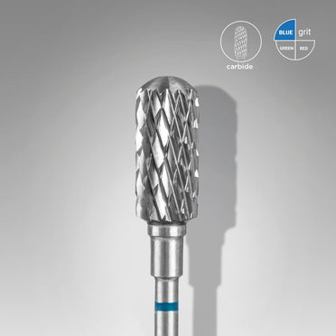 Hartmetallfräse "Abgerundeter Zylinder" Blau, Durchmesser 6 Mm / Arbeitsteil 14 Mm