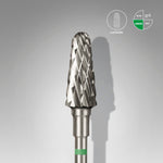 Hartmetallfräse "Kegelstumpf" grün, Durchmesser 6 mm / Arbeitsteil 14 mm