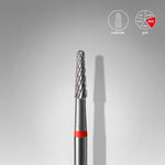 Hartmetallfräse "Kegel", Rot, Durchmesser 2.3 Mm / Arbeitsbereich 8 Mm
