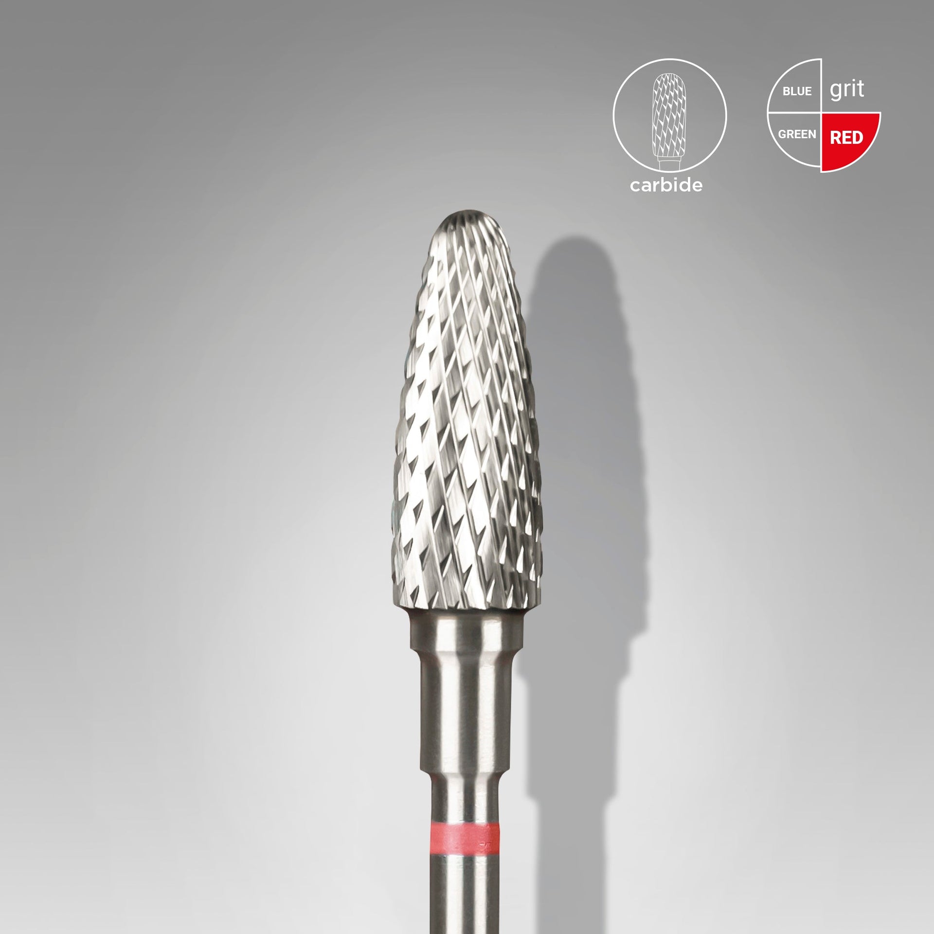 Hartmetallfräse "Mais" Rot, Durchmesser 5 Mm / Arbeitsteil 13 Mm