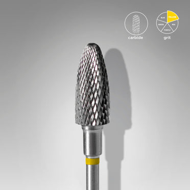 STALEKS EXPERT Hartmetallfräser "Mais" gelb, Durchmesser 6 mm, Arbeitsteil 14 mm