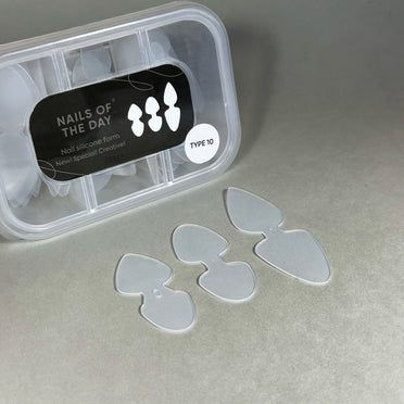 NAILSOFTHEDAY Nail Silicone Double mold, 2 in 1 (Type 10)