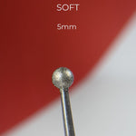 Nailsoftheday Milling cutter diamond ball 5*4.8 mm, red