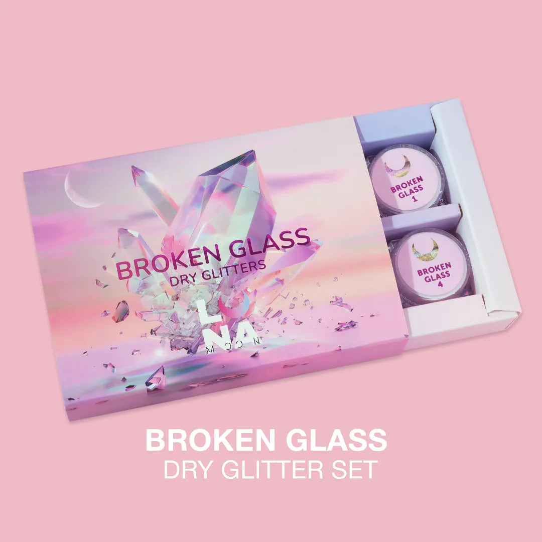 Lunamoon комплект сухих блесток для ногтей Broken Glass 6 штук