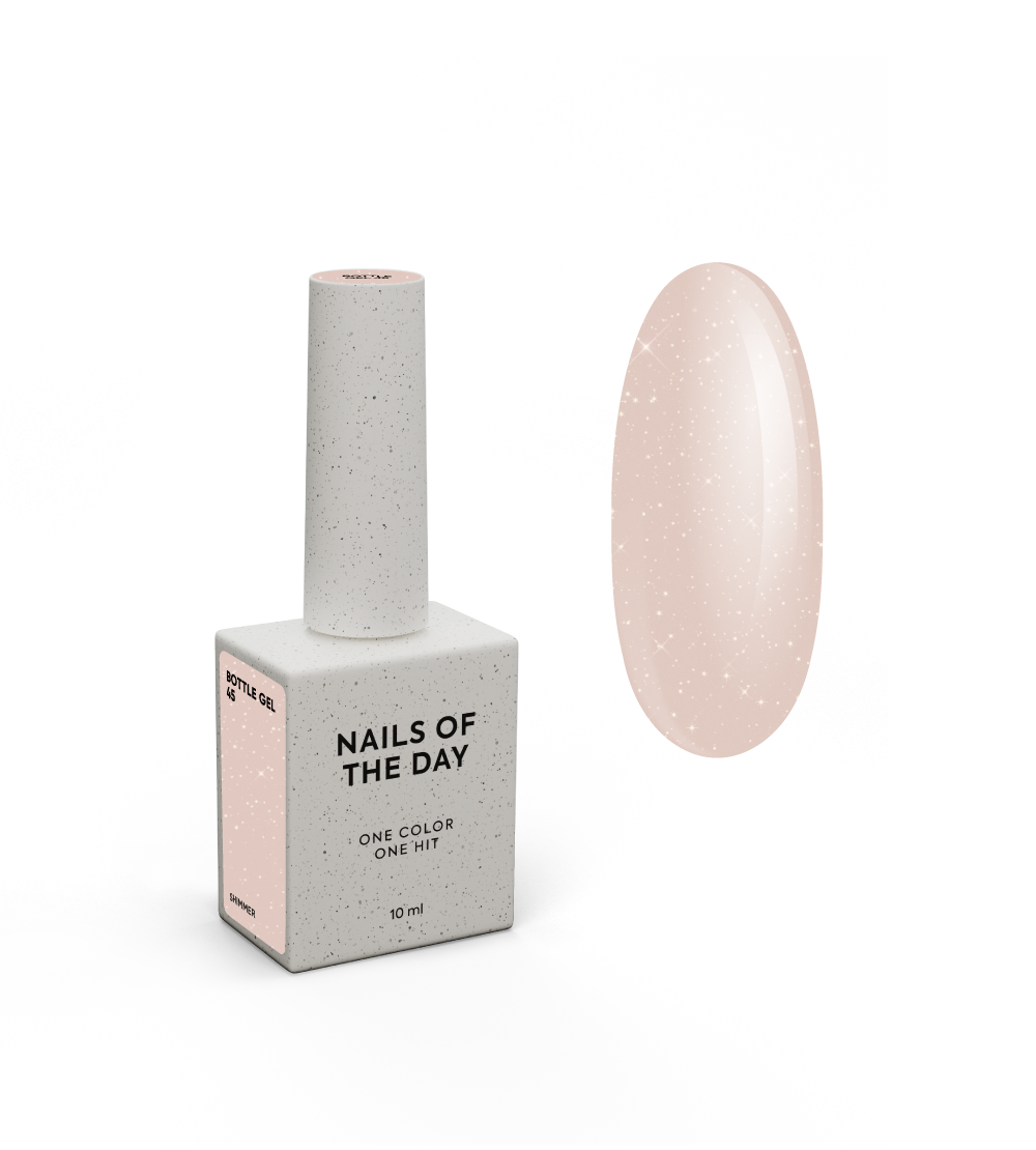 Nailsoftheday Bottle gel 45 shimmer, 10 ml