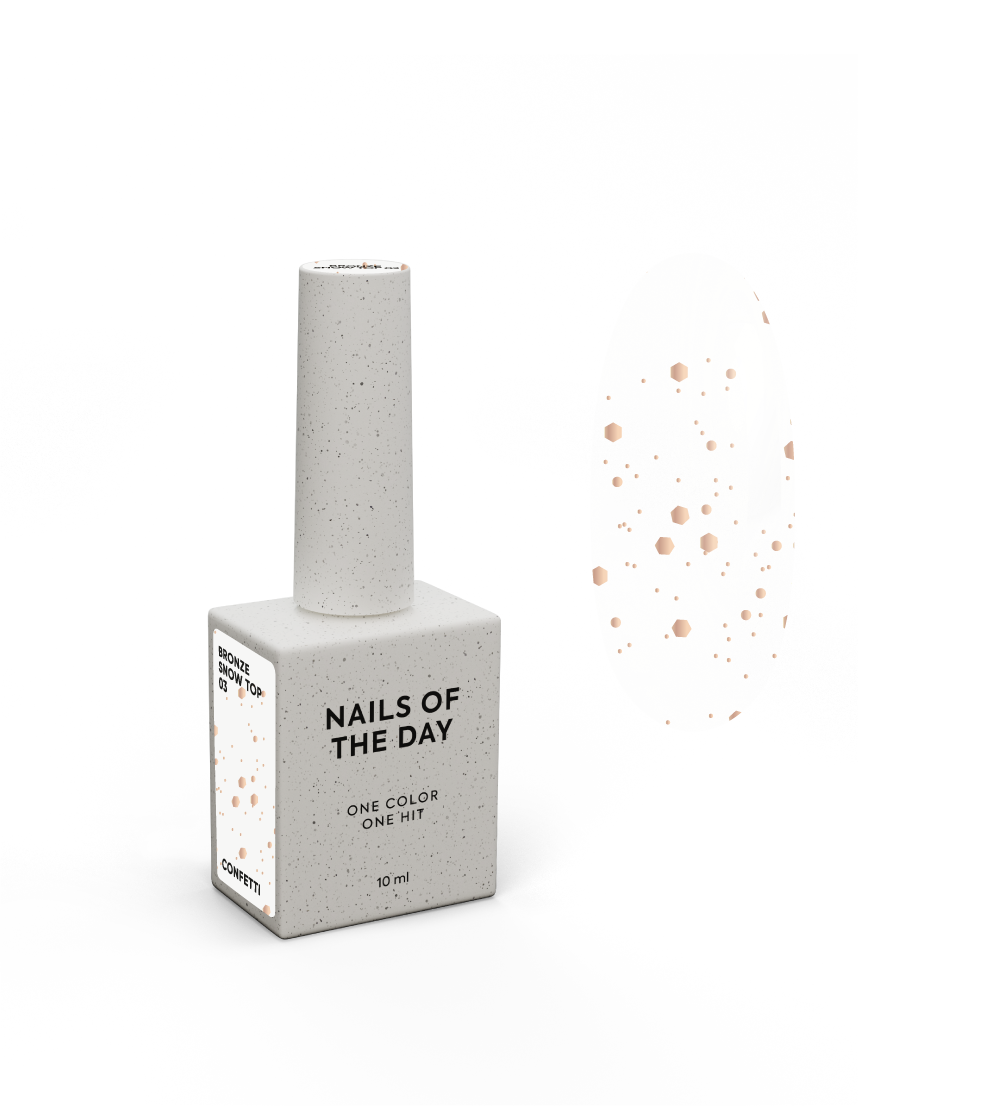 Nailsoftheday Bronze Snow top 03, 10 мл