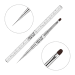 Nailsoftheday Professional Brush 2-in-1: Liner + Oval