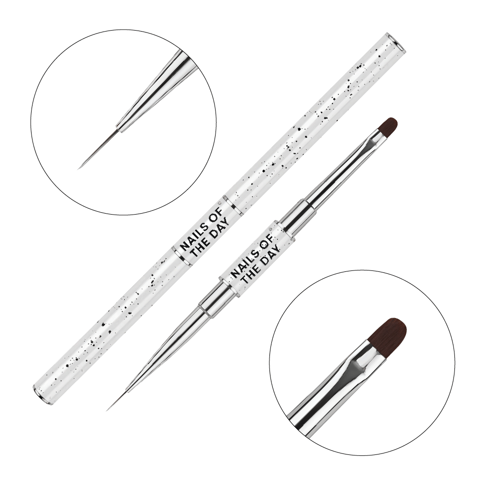 Nailsoftheday Professional Brush 2-in-1: Liner + Oval