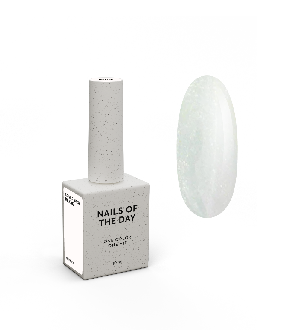 Nailsoftheday Cover База milk 07 shimmer, 10 мл