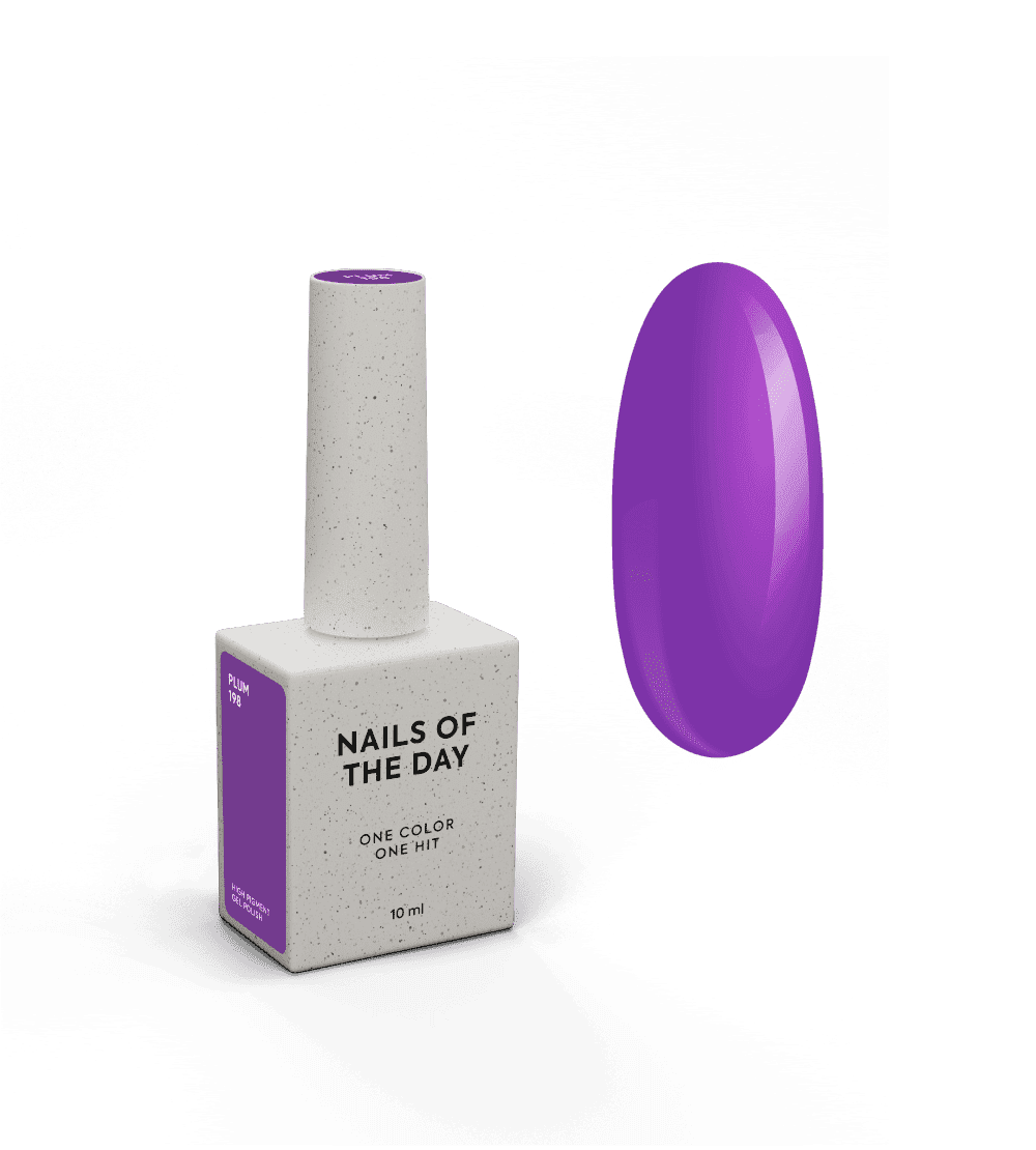 Nailsoftheday Gel Polish Plum-198, 10 ml
