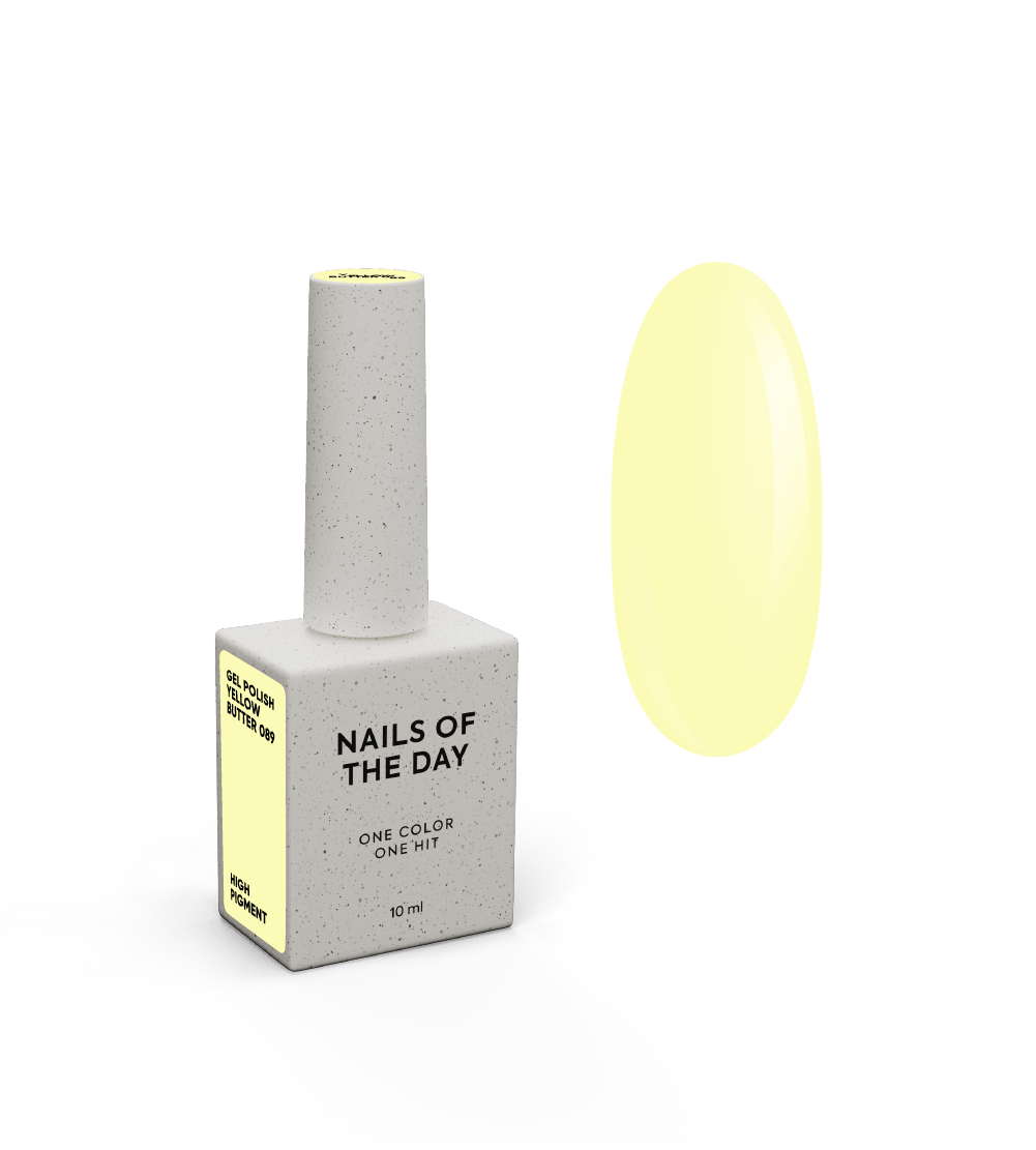 Nailsoftheday Gel Polish Yellow Butter-089, 10 ml