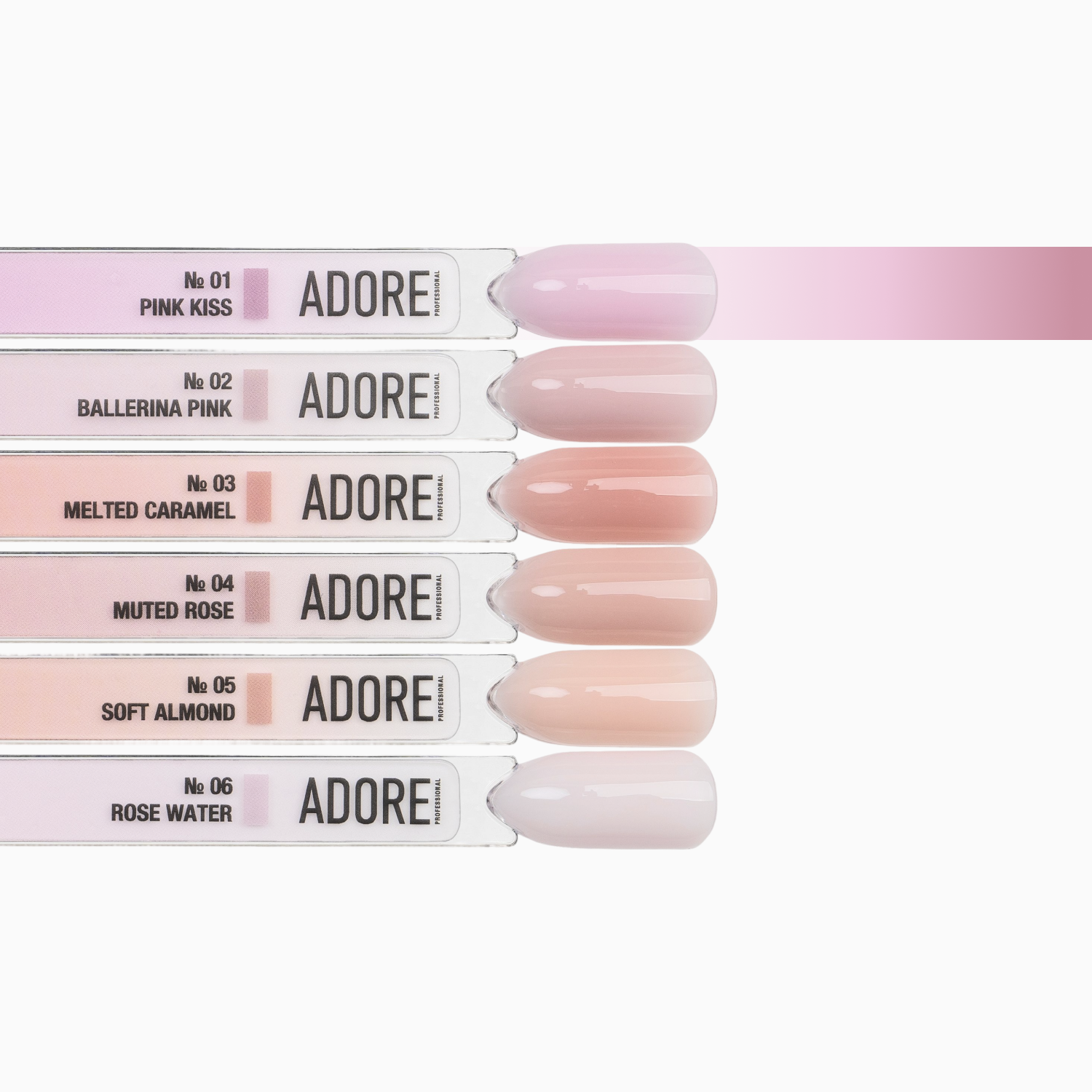 Adore Гель для наращивания "One Drop Gel" pink kiss #01, 30 г