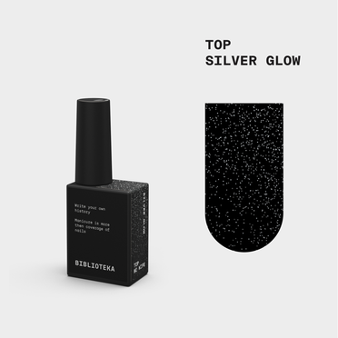 Biblioteka Silver Glow — топ без липкого слоя с UV-фильтром, 10 мл