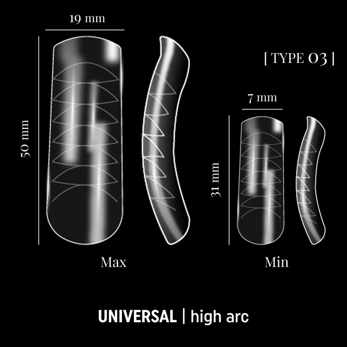 Adore Universelle Dual Forms für Nagelverlängerung – Type 03